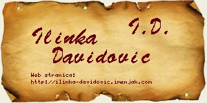 Ilinka Davidović vizit kartica